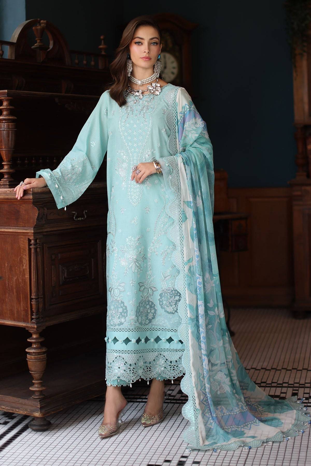Nureh | Maya Lawn | NS-156 by Maria Faisal - Registered Vendor of : Nureh - type : Ladies Clothes - 100% original wedding dresses