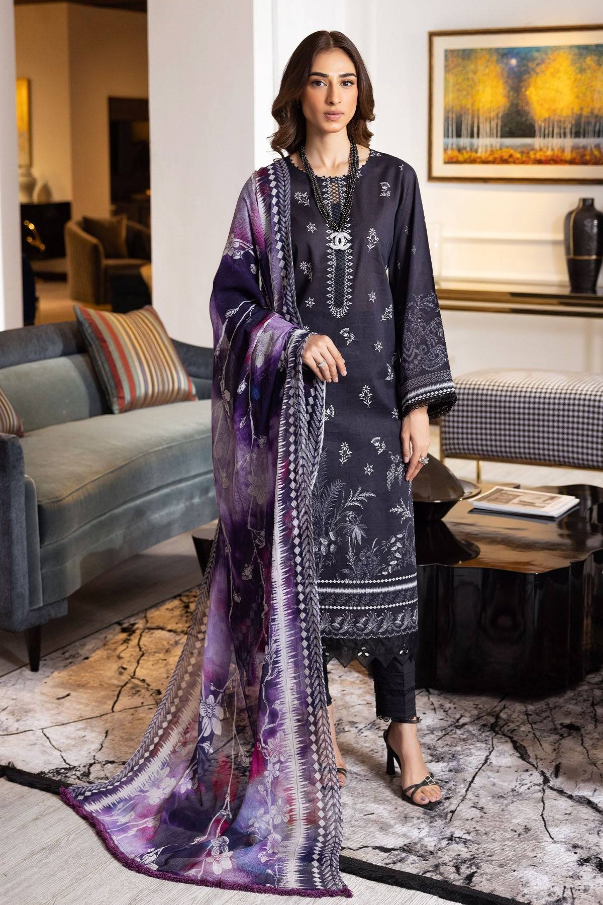 Nureh | Printed lawn 25 | SP-118 by Maria Faisal - Registered Vendor of : Nureh - type : Ladies Clothes - 100% original wedding dresses