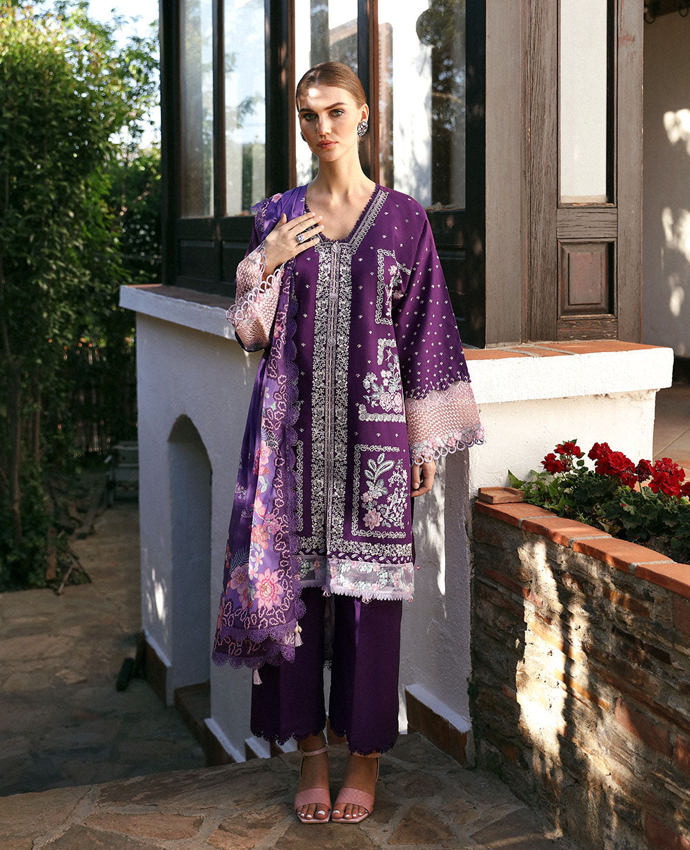 Republic Womenswear | Aylin Summer Lawn 24 | Cemile (D6-B) - Designer Dress with Intricate embroidery and embellishments. Shop elegent wedding dress at Maria Faisal.
