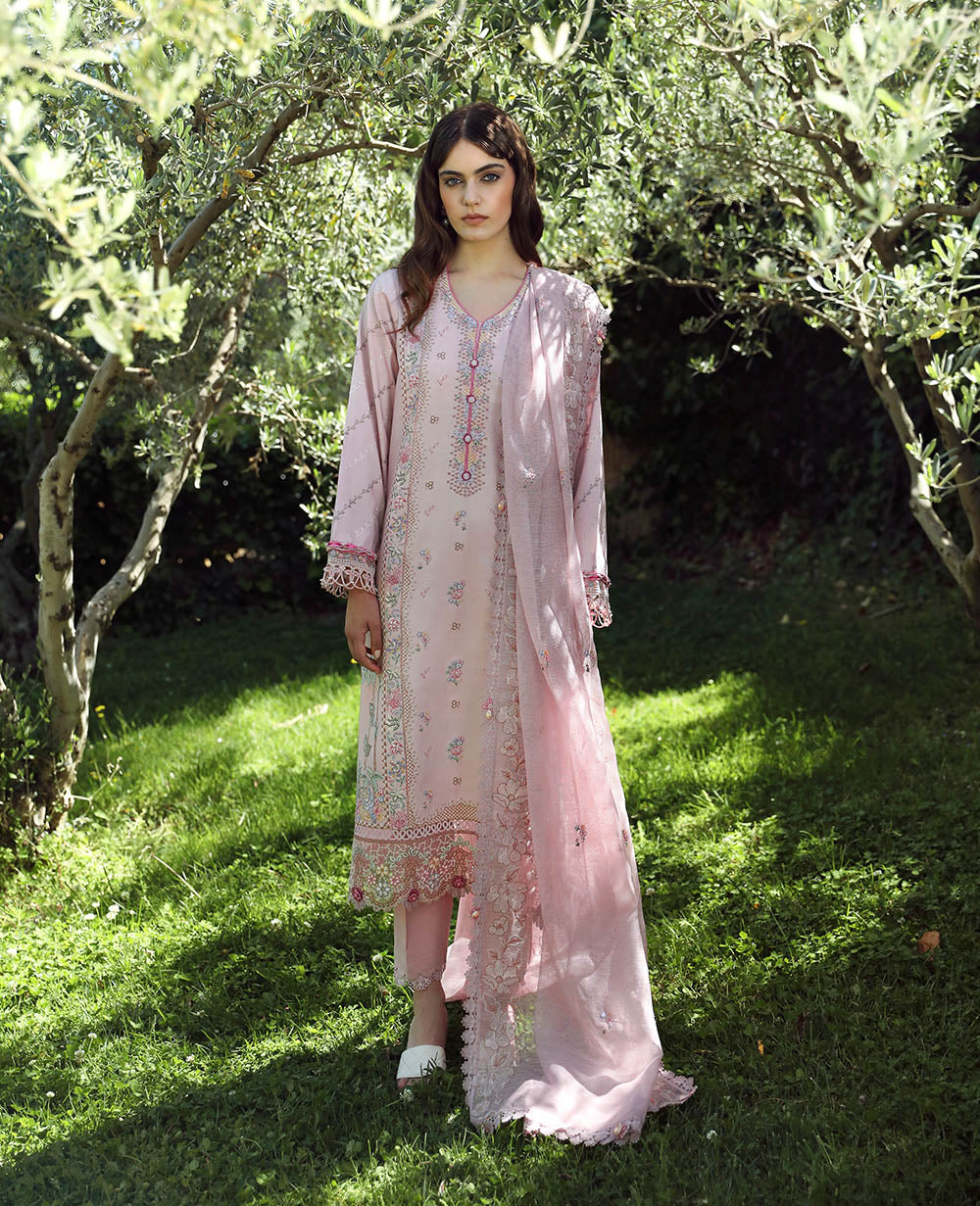 Republic Womenswear | Aylin Summer Lawn 24 | Meleze (D4-B) - Designer Dress with Intricate embroidery and embellishments. Shop elegent wedding dress at Maria Faisal.