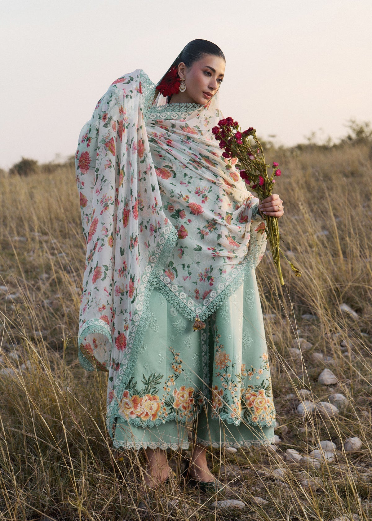 Hussain Rehar | Jinan 26 | Talia - Luxury Dress - available at Maria Faisal in UK and USA.