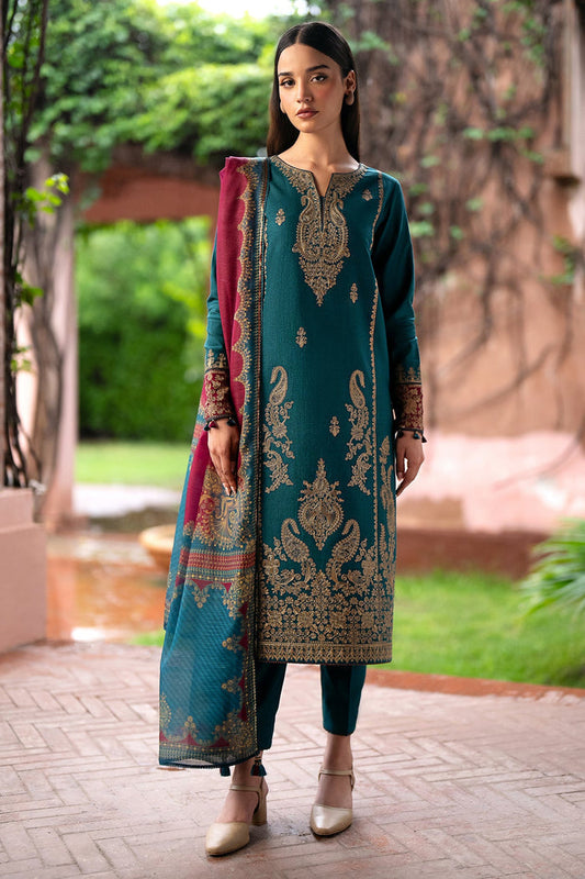Jazmin | Winter Edition 24 | KHADDAR UW-0070 - Designer Dress with Intricate embroidery and embellishments. Shop elegent wedding dress at Maria Faisal.