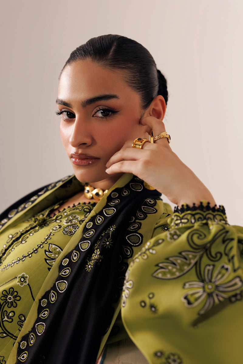 Qalamkar | Q Line Linen 26 | QLW-01 AMARAH - Luxury Dress - available at Maria Faisal in UK and USA.