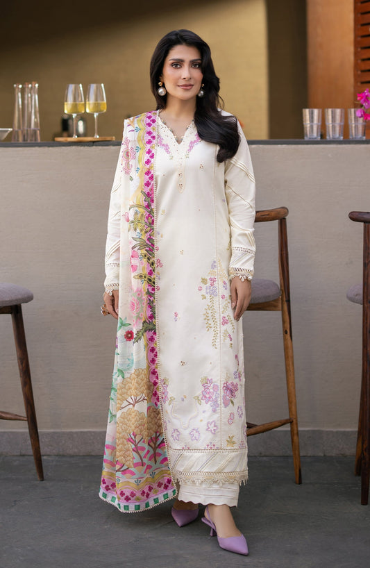 Seran | Afsanah Lawn | Alyna - Luxury Dress - available at Maria Faisal in UK and USA.