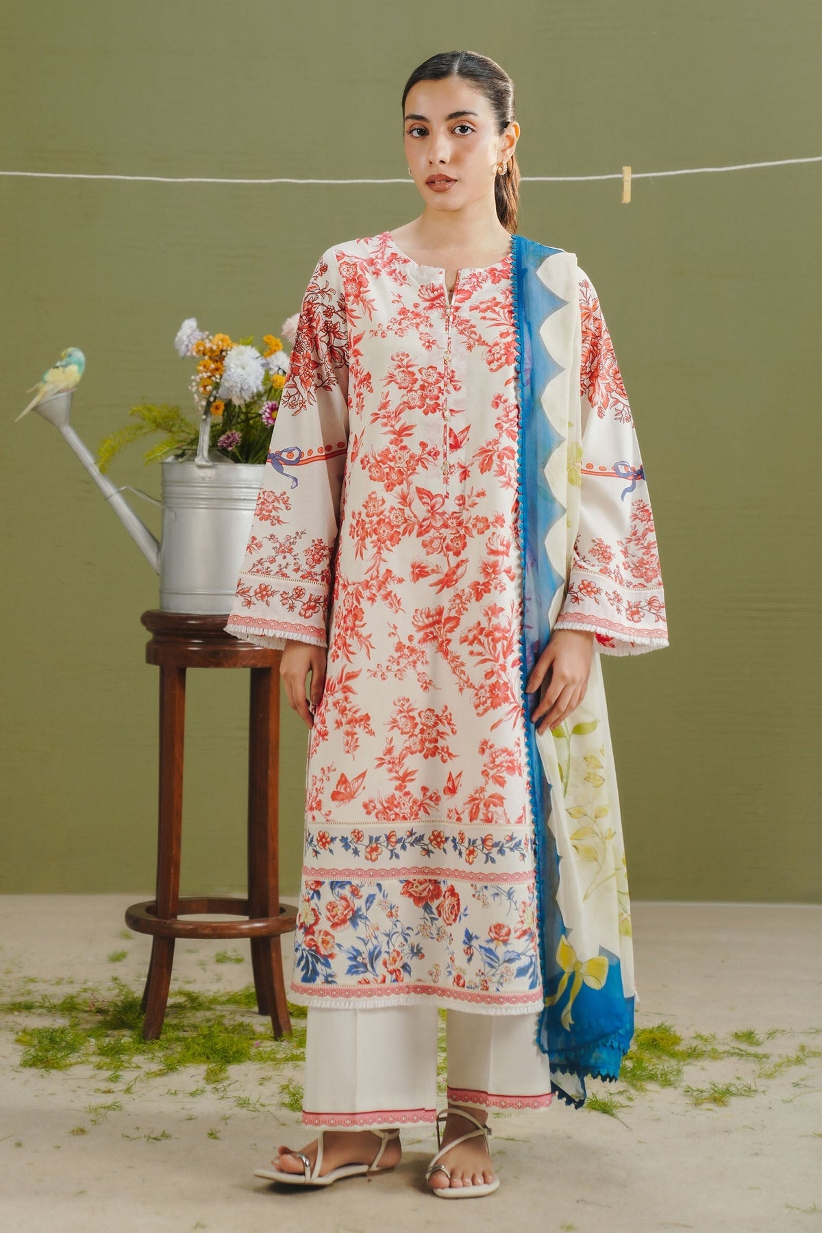 Zara Shahjahan | Coco Prints 26 | Elvo-4A - Casual Dress - available at Maria Faisal in UK and USA.