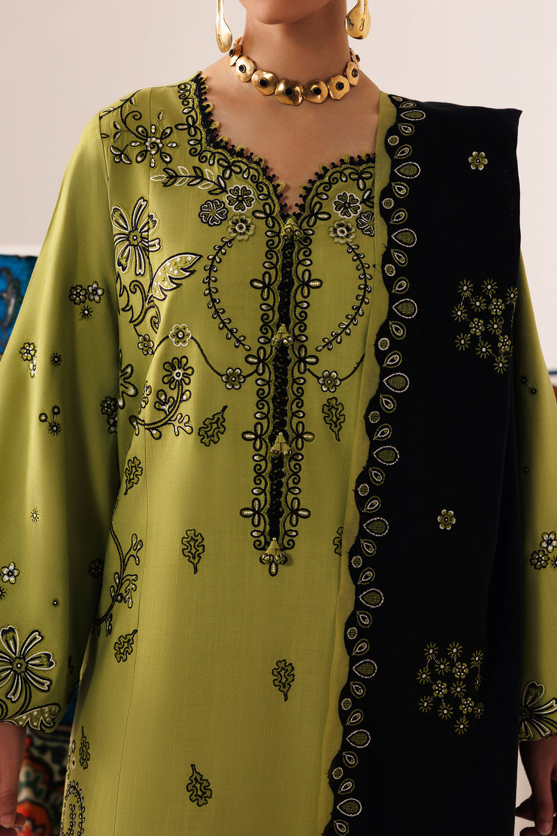 Qalamkar | Q Line Linen 26 | QLW-01 AMARAH - Luxury Dress - available at Maria Faisal in UK and USA.