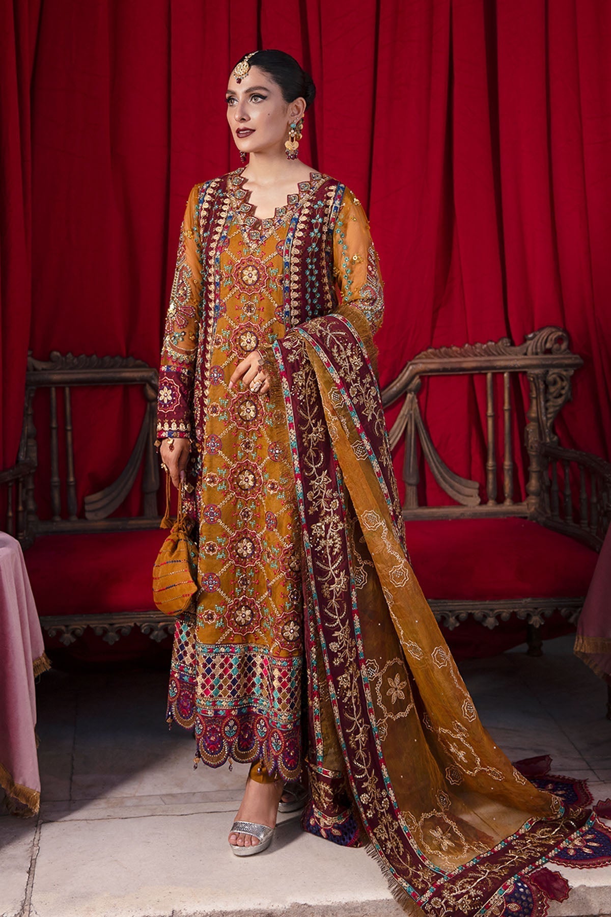 Nureh | Jhoomro Wedding Formals | Gulshan Shirt - Wedding Dress - Maria Faisal