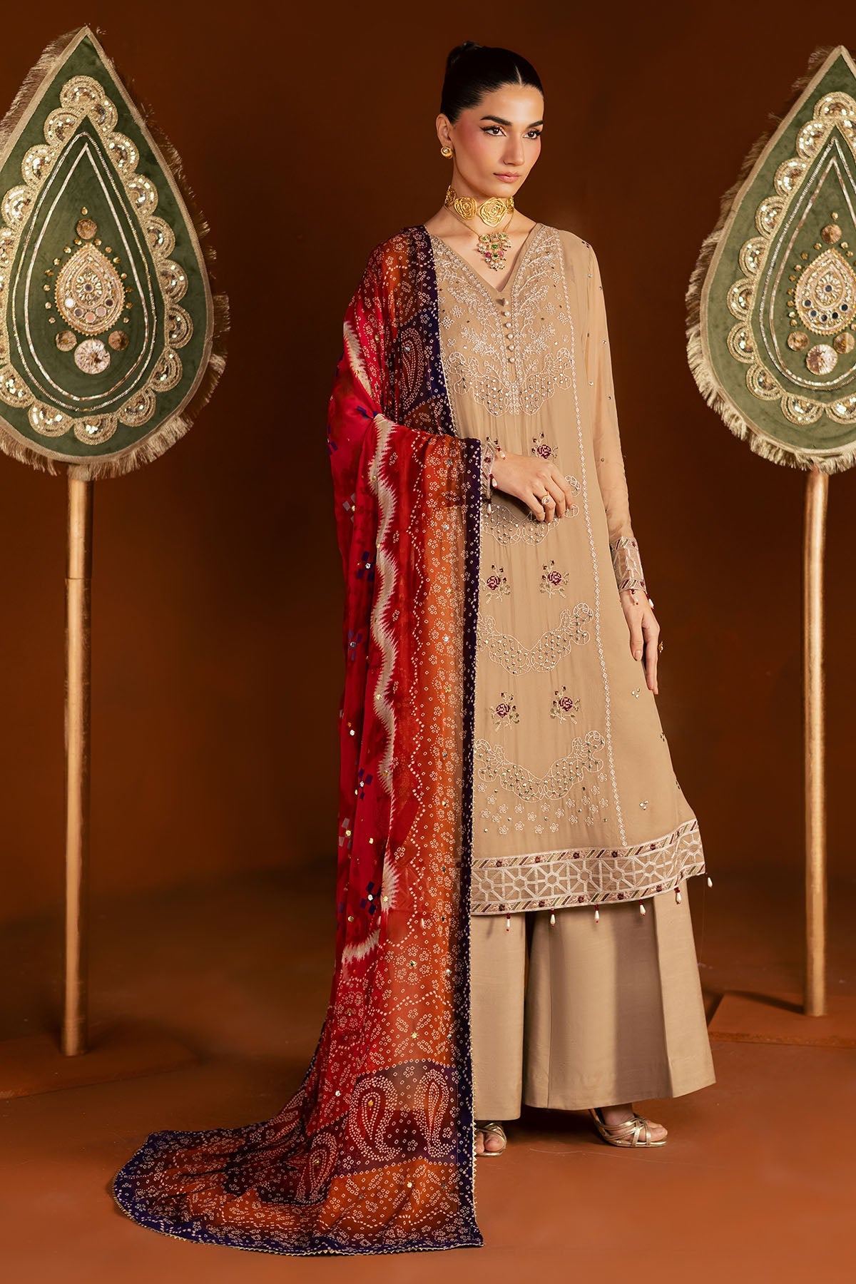 Nureh | Mukeshkari Formals | MK-22 - Formal Dress - available at Maria Faisal in UK and USA.