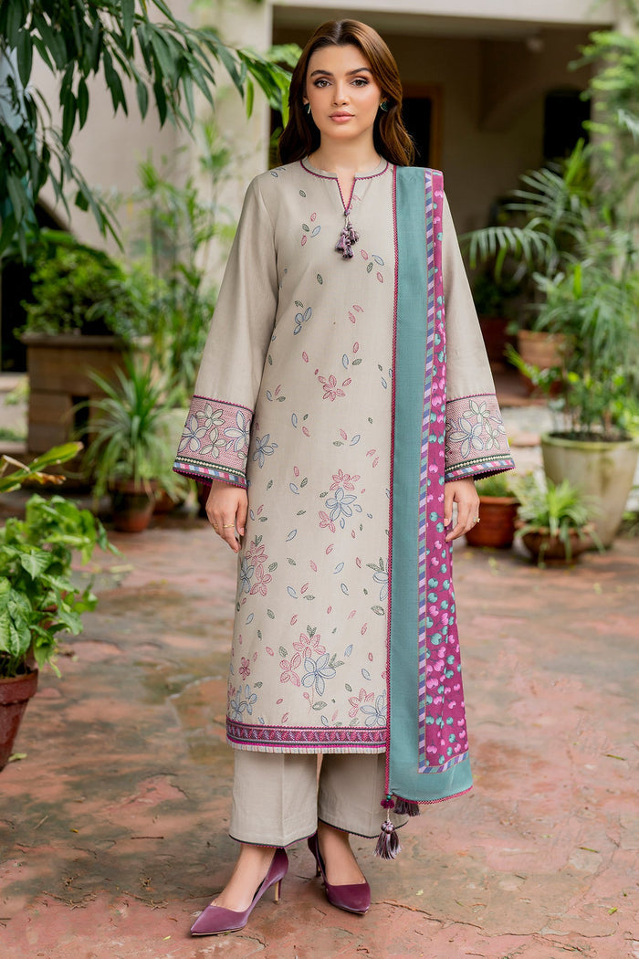 Jazmin | Winter Edition 24 | KHADDAR UW-0052 - Designer Dress with Intricate embroidery and embellishments. Shop elegent wedding dress at Maria Faisal.