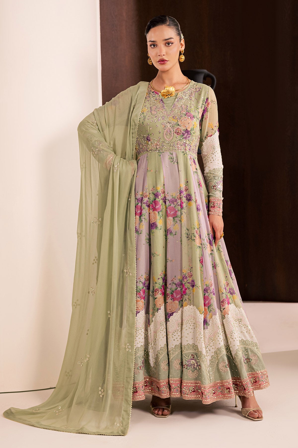 Nureh | Fancy Formal 26 | NP-774 - Formal Dress - available at Maria Faisal in UK and USA.