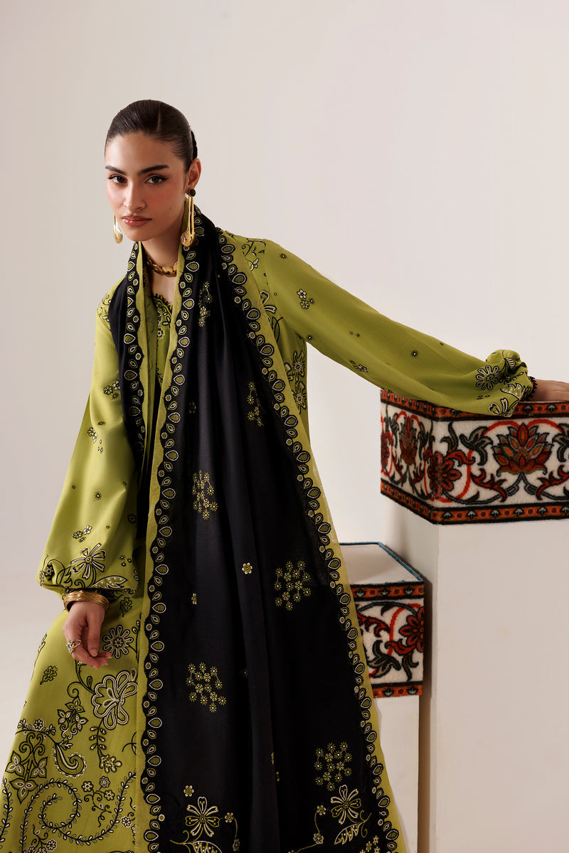 Qalamkar | Q Line Linen 26 | QLW-01 AMARAH - Luxury Dress - available at Maria Faisal in UK and USA.