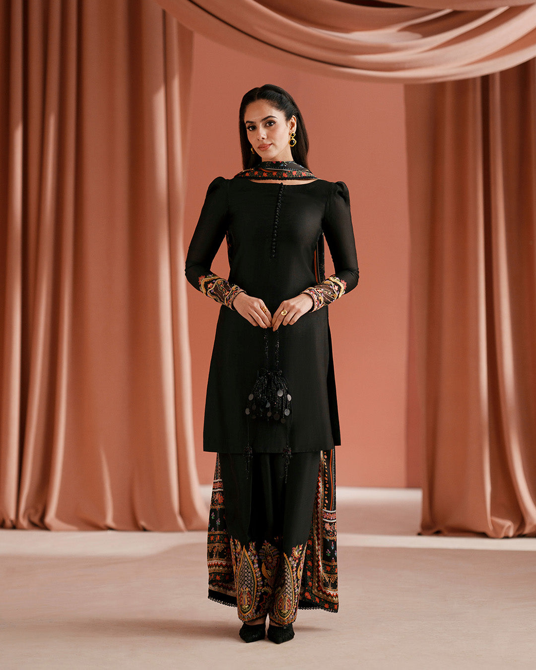 Faiza Saqlain | Roim Silk Edit | Lulia - Luxury Dress - available at Maria Faisal in UK and USA.