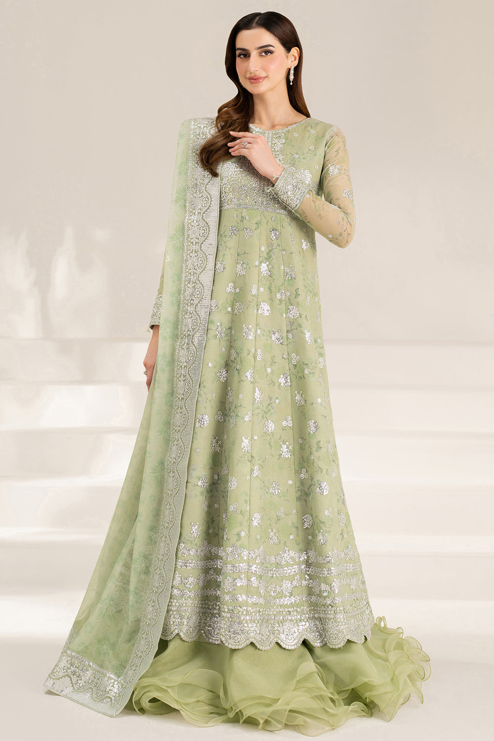 Farasha | Fiorella Formals | Sage Sparkle - Ladies Clothes - Maria Faisal