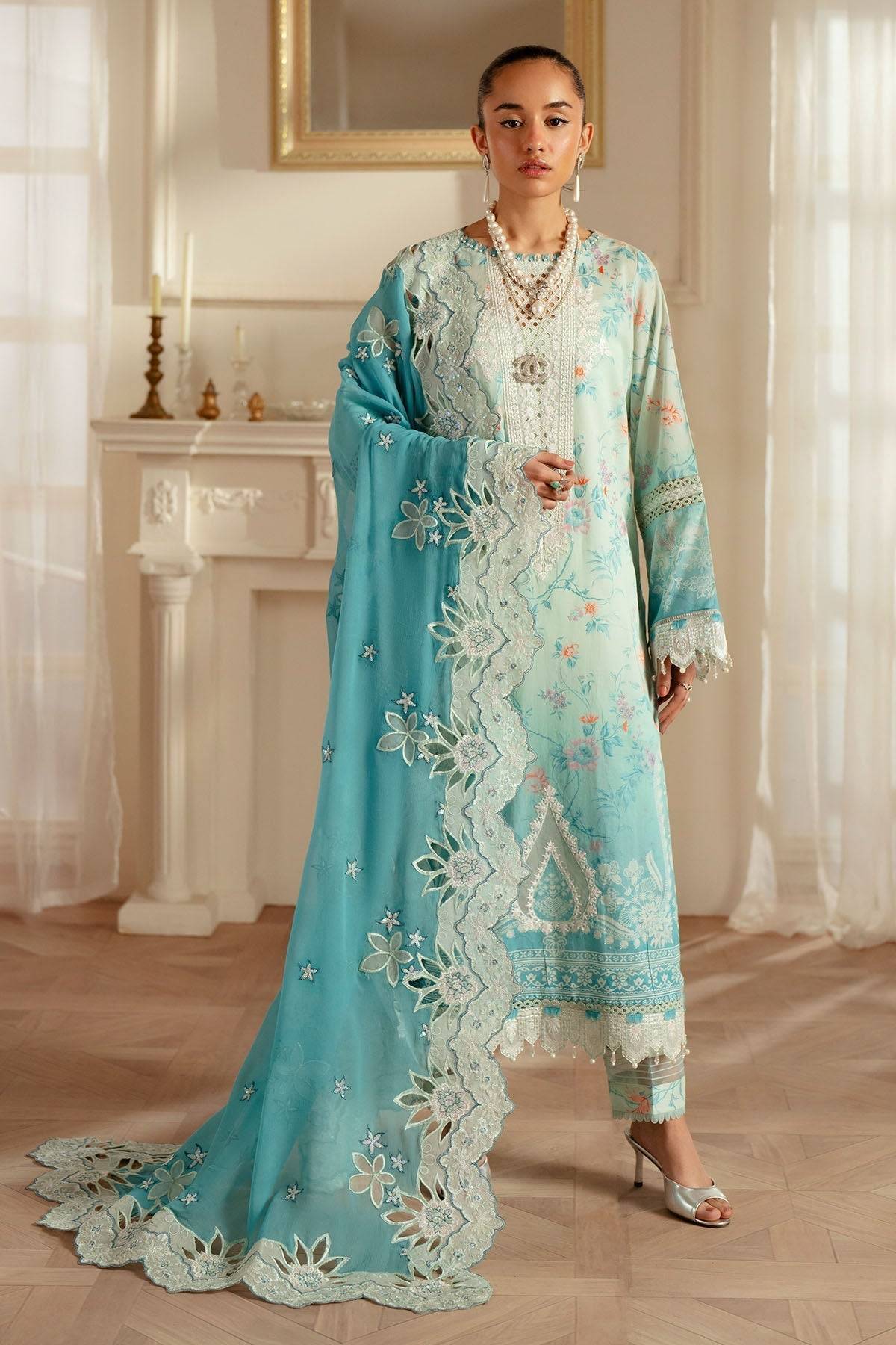Nureh | Feya Eid Lawn | FE-06 by Maria Faisal - Registered Vendor of : Nureh - type : Ladies Clothes - 100% original wedding dresses