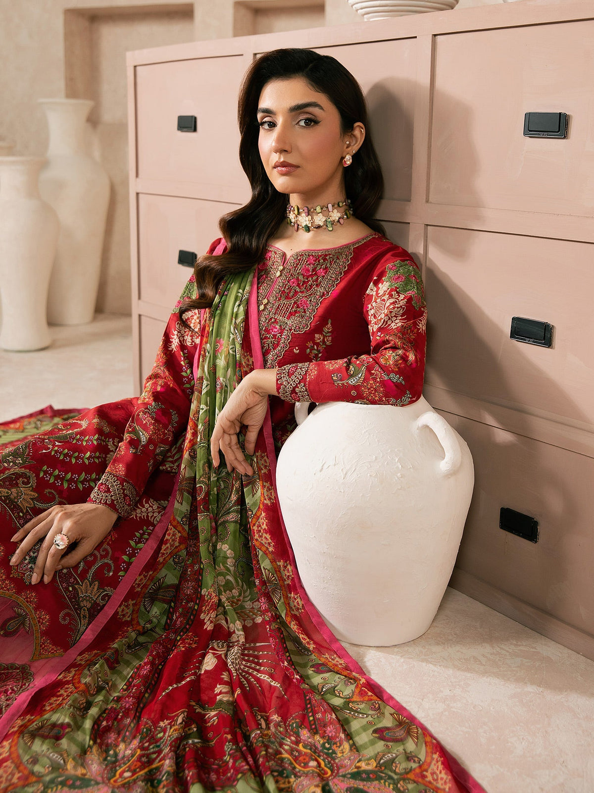 Gulaal | Syra Lawn 26 | Nael D - 1 - Luxury Dress - available at Maria Faisal in UK and USA.