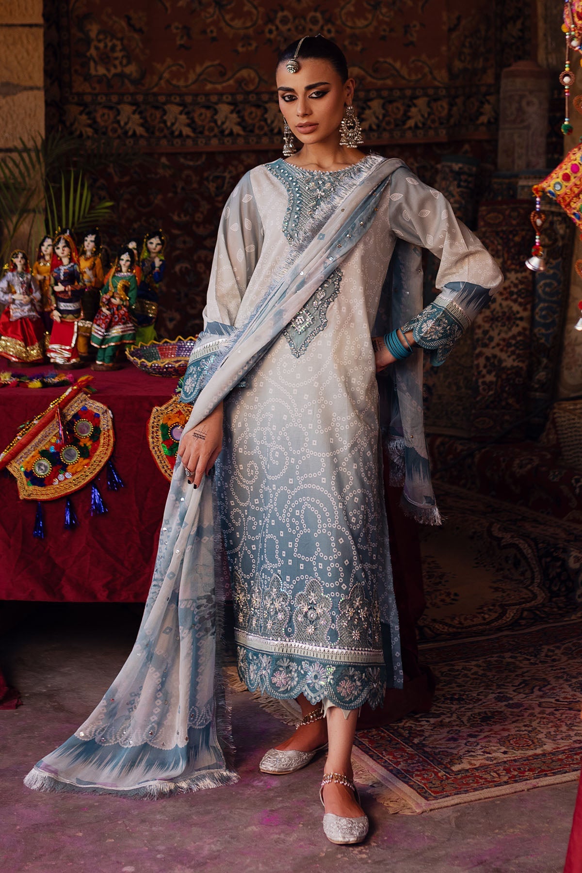 Nureh | Bazaar Lawn | NS-130 - Ladies Clothes - Maria Faisal