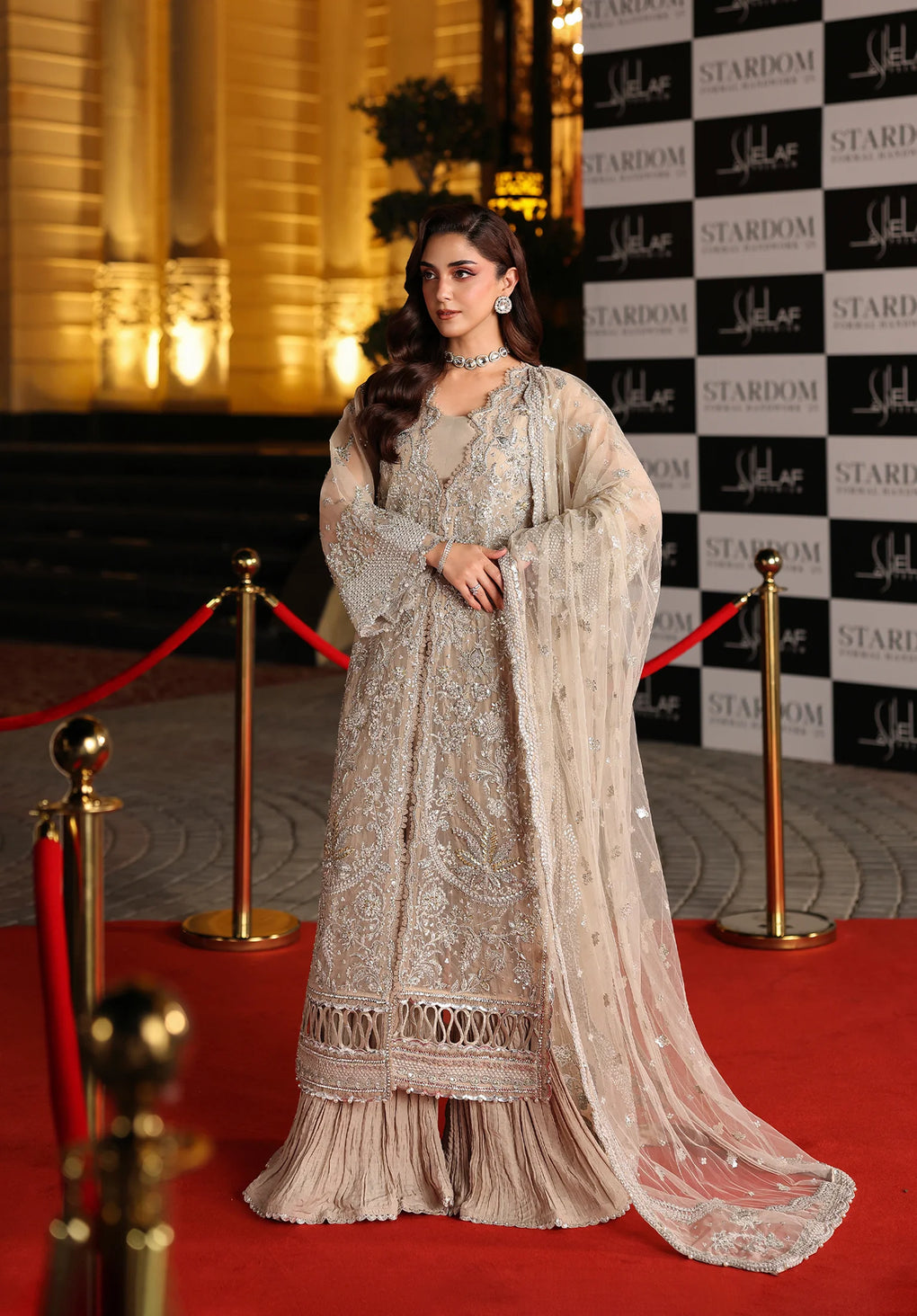 Elaf Premium | Stardom Formal Handwork 25 | ESH-08 STARDUST - Formal Dress - available at Maria Faisal in UK and USA.