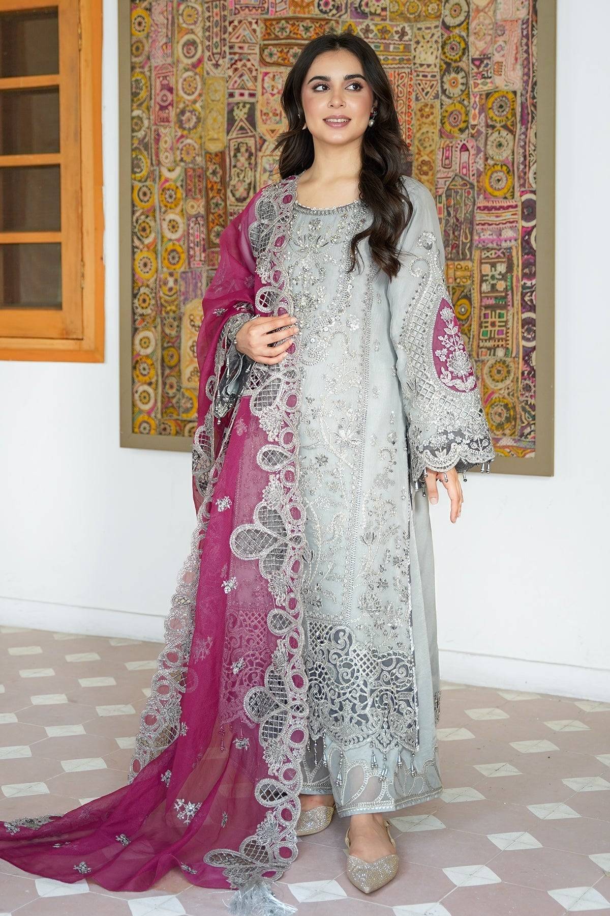 Imrozia Premium | Meeras Luxury Eid 25 | I-228 ZAREEN by Maria Faisal - Registered Vendor of : Imrozia Premium - type : Ladies Clothes - 100% original wedding dresses