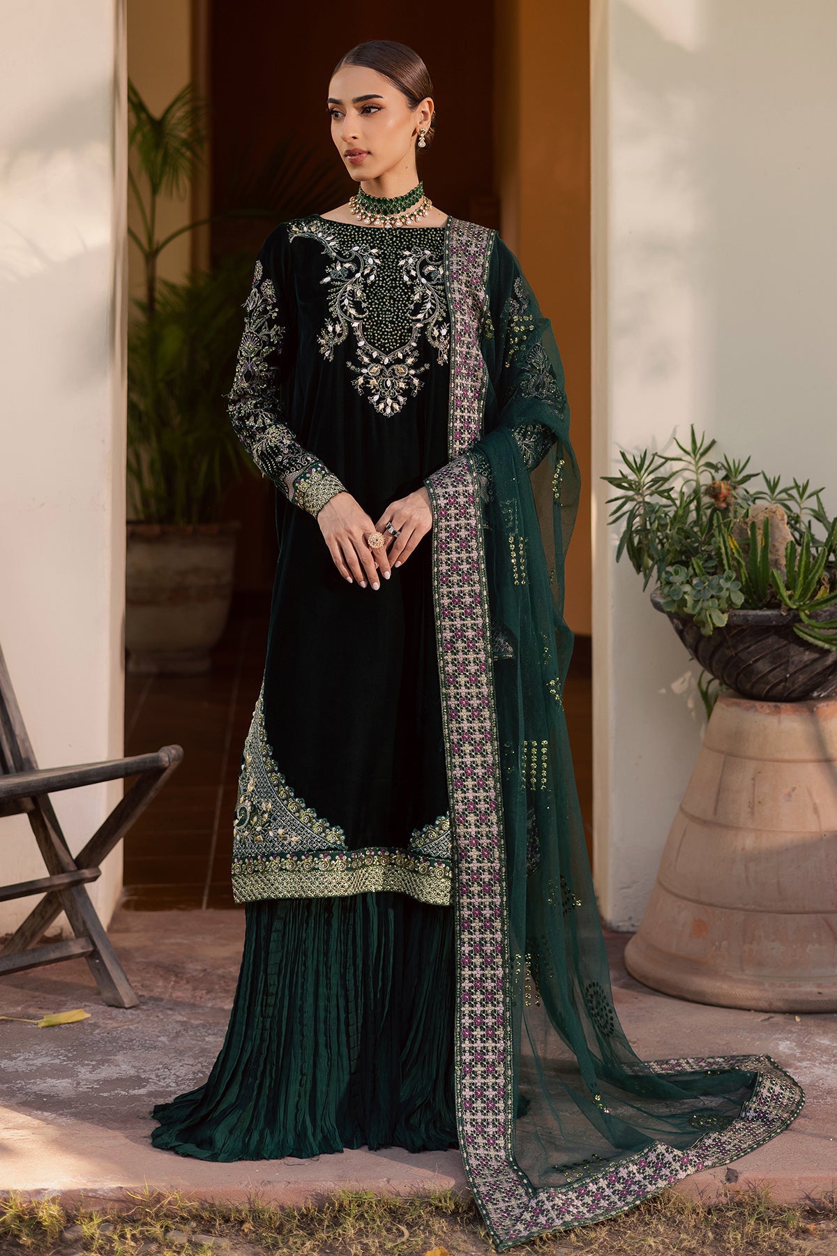 NW-115 – authentic Pakistani dress from the Maya Velvet collection for women in the UK