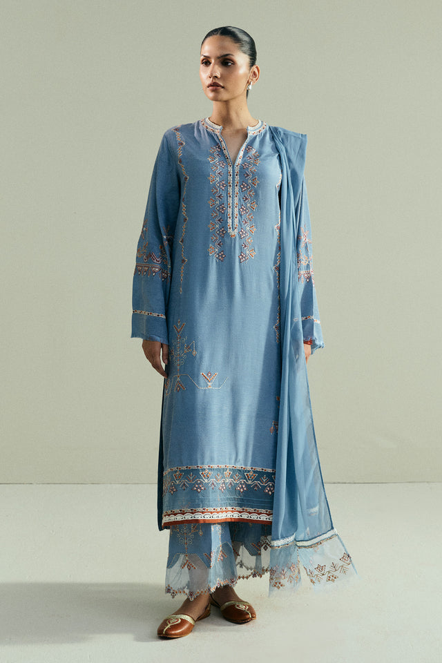Zara Shahjahan | Pret 26 | CR25P0962A - Luxury Dress - available at Maria Faisal in UK and USA.