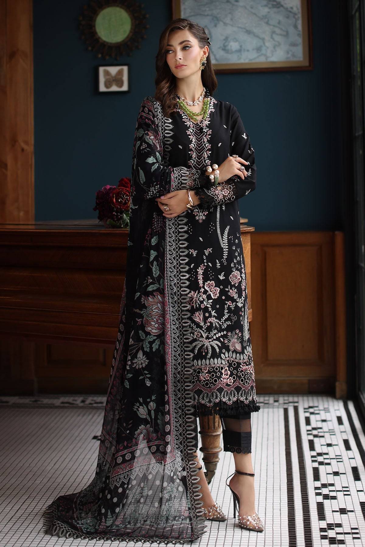 Nureh | Maya Lawn | NS-153 by Maria Faisal - Registered Vendor of : Nureh - type : Ladies Clothes - 100% original wedding dresses