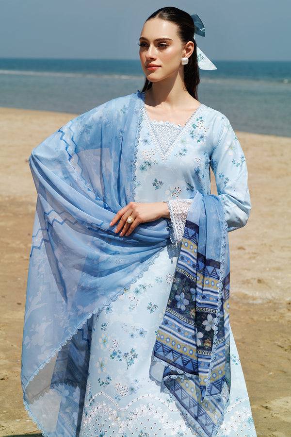 Farasha | Printed Essentials | Moonlit Blue by Maria Faisal - Registered Vendor of : Farasha - type : Ladies Clothes - 100% original wedding dresses
