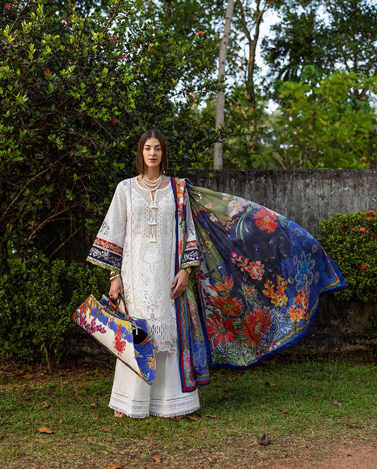 Esmel | Mon Tresor Luxe Lawn 26 | Clair De Lune - Luxury Dress - available at Maria Faisal in UK and USA.