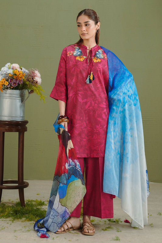 Zara Shahjahan | Coco Prints 26 | Gece-5A - Casual Dress - available at Maria Faisal in UK and USA.