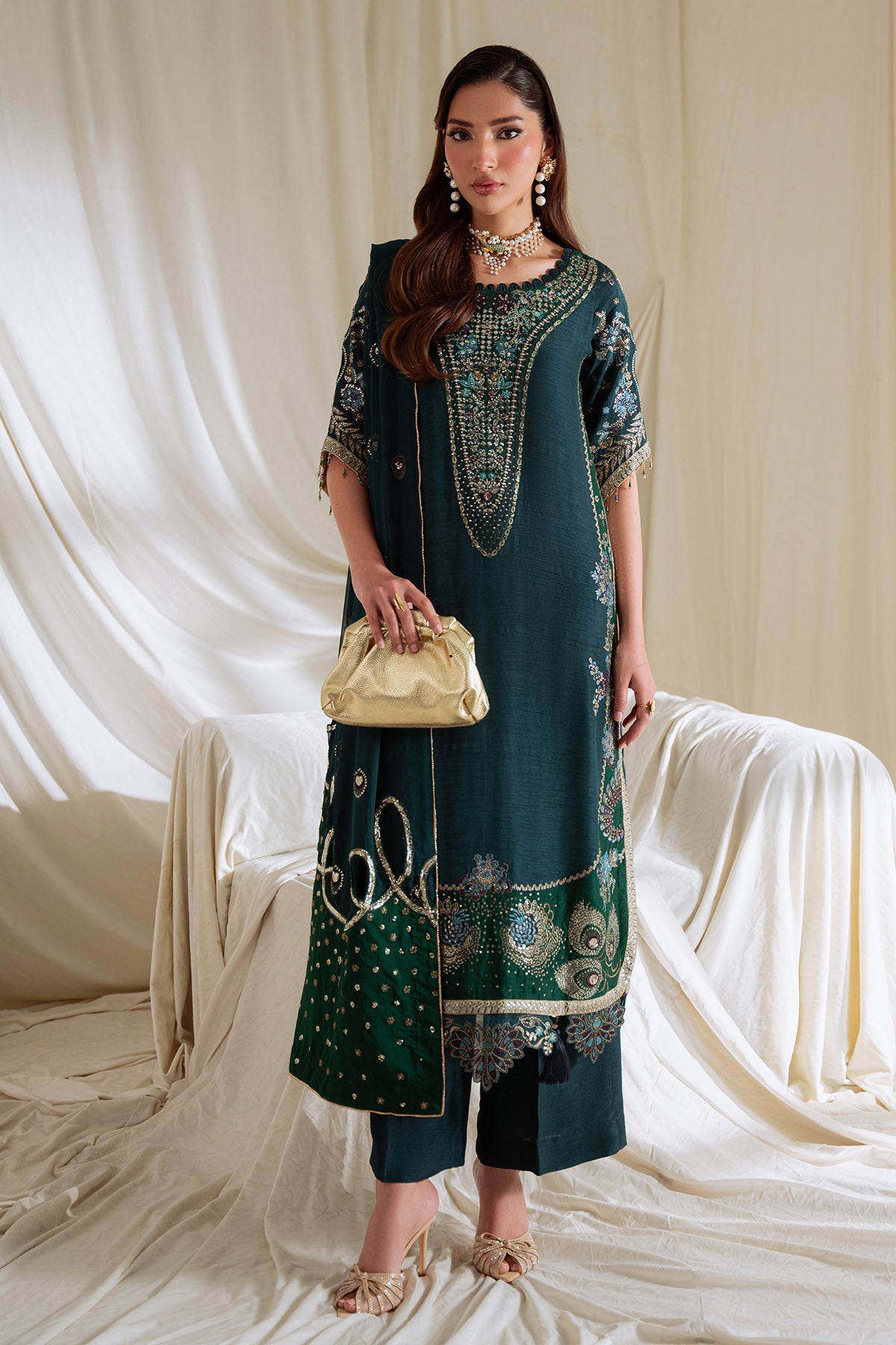 Nureh | Omara Formals | NEL-90 - Formal Dress - available at Maria Faisal in UK and USA.