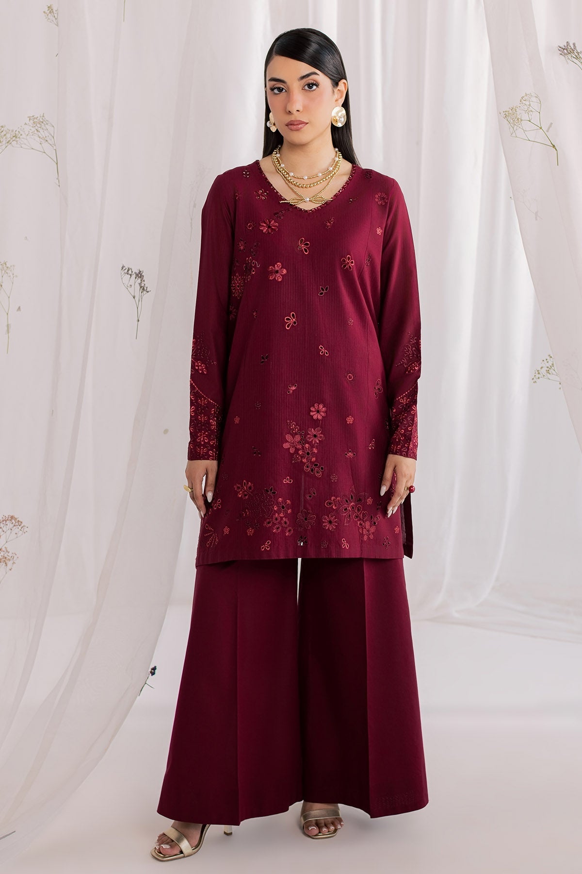 Nureh | Shades of Summer | NP-808 - Luxury Dress - available at Maria Faisal in UK and USA.