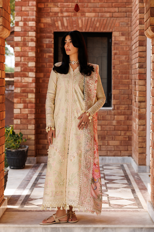 Emaan Adeel | Mirabelle Festive Luxury Lawn | BLOSSOM BLISS - Luxury Dress - available at Maria Faisal in UK and USA.