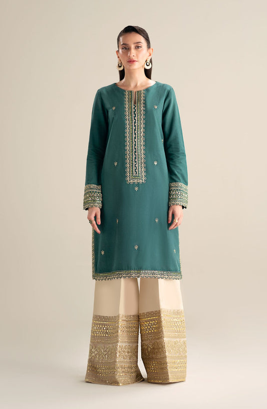 Maryum N Maria | Lagom Ready to Wear | IRIS - MS-24207 - Designer Dress with Intricate embroidery and embellishments. Shop elegent wedding dress at Maria Faisal.