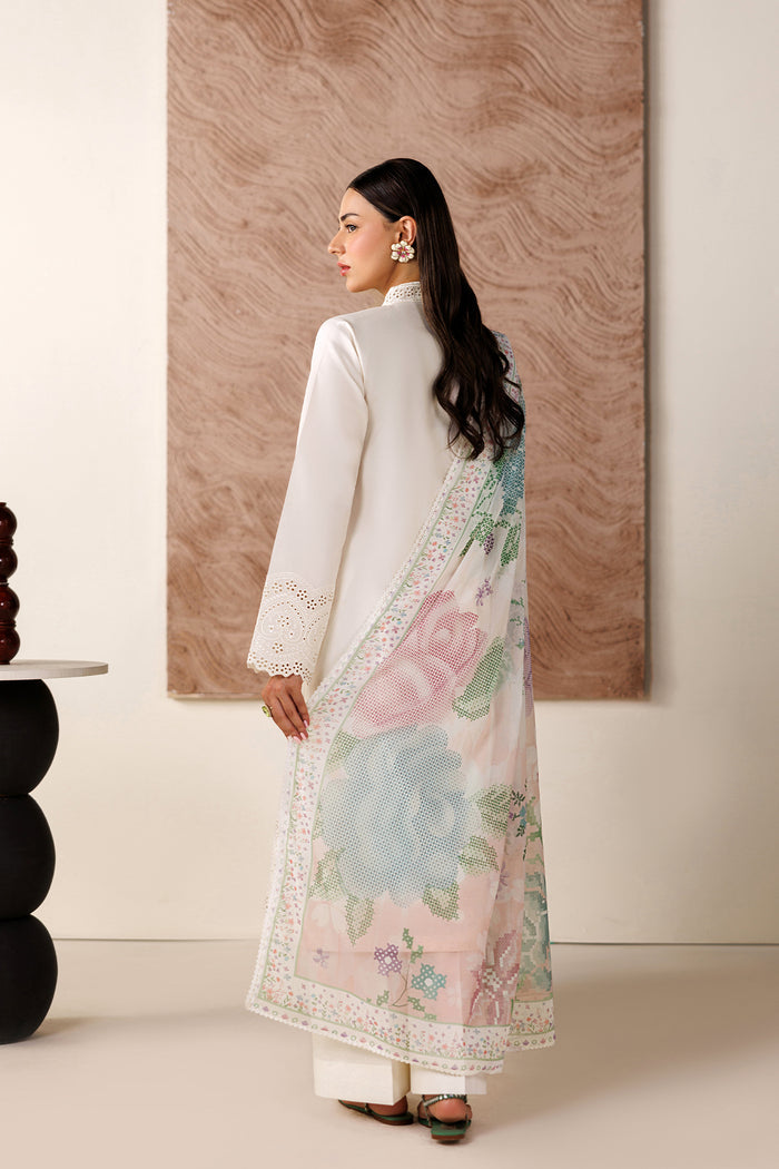 Farasha | Summer Melody 26 | White Grace - Casual Dress - available at Maria Faisal in UK and USA.
