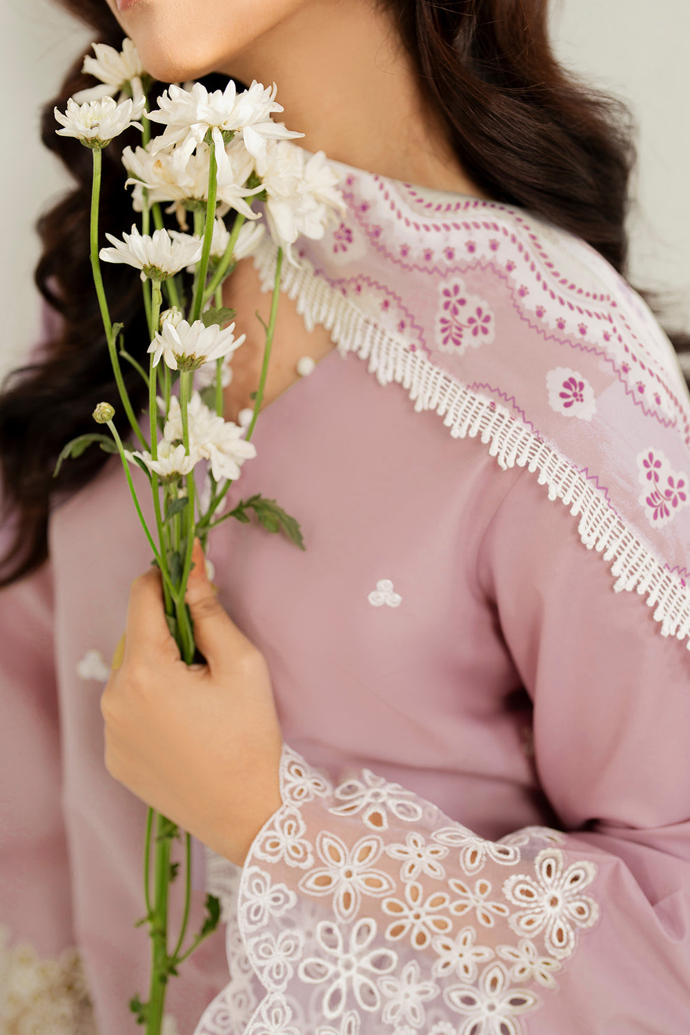 Farasha | Thread Lines Embroidered | Hazel Drape
