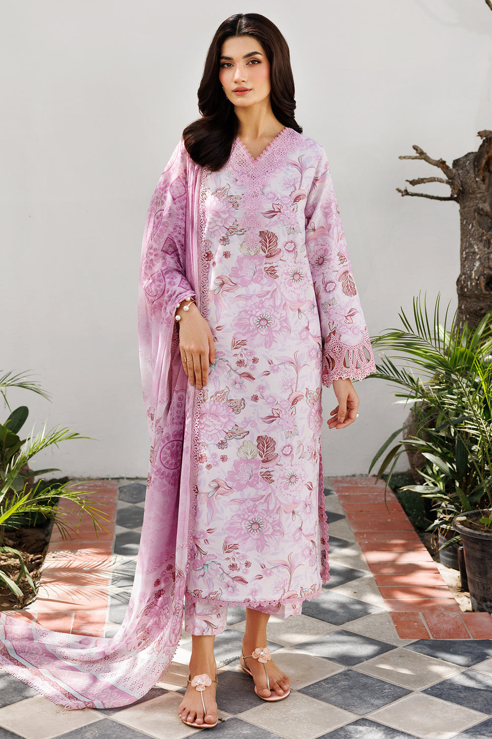Farasha | Printed Essentials | Pearl Blush - Ladies Clothes - Maria Faisal