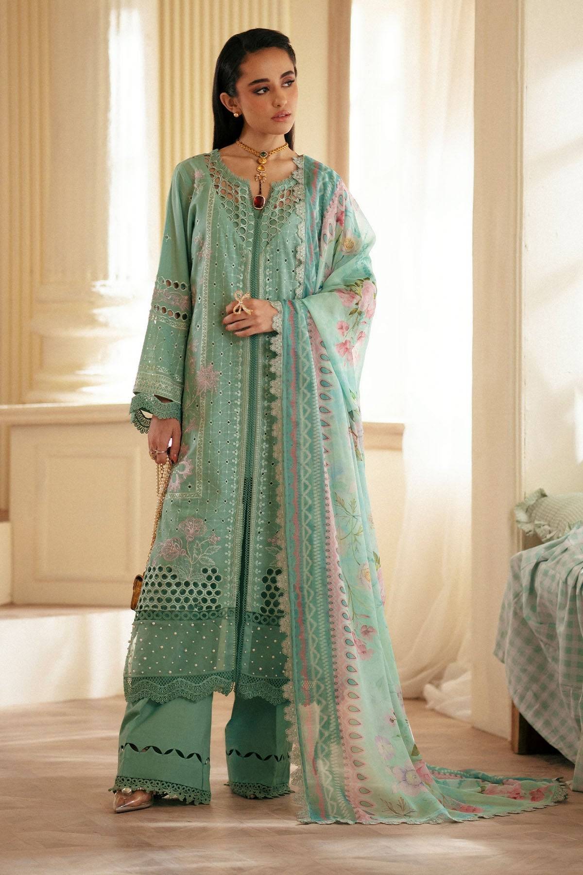Nureh | Maya Lawn | NS-144 by Maria Faisal - Registered Vendor of : Nureh - type : Ladies Clothes - 100% original wedding dresses