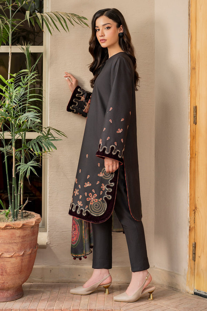 Jazmin | Winter Edition 24 | KHADDAR UW-0047 - Designer Dress with Intricate embroidery and embellishments. Shop elegent wedding dress at Maria Faisal.
