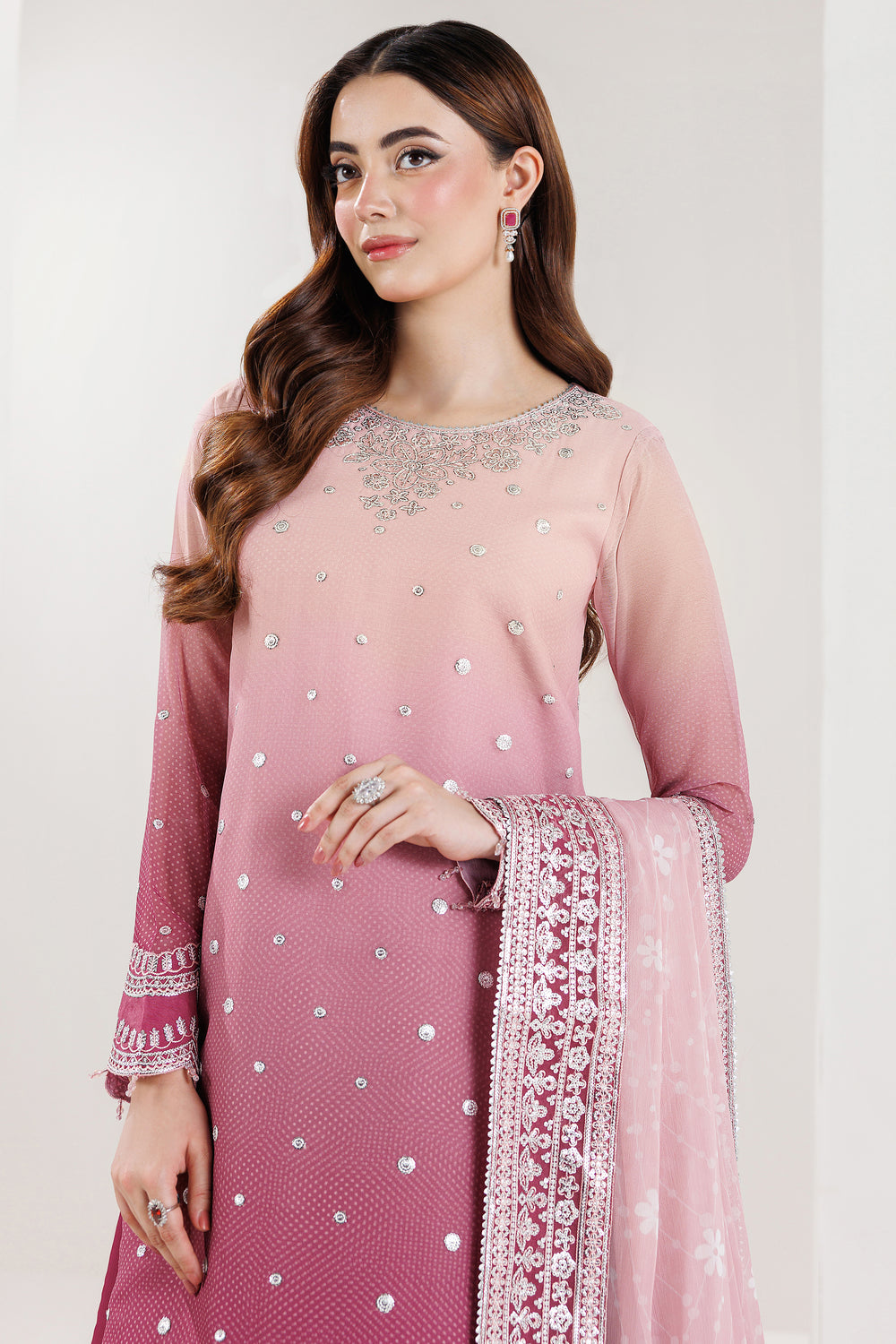 Farasha | Formals 26 | Rosette Blush - Formal Dress - available at Maria Faisal in UK and USA.