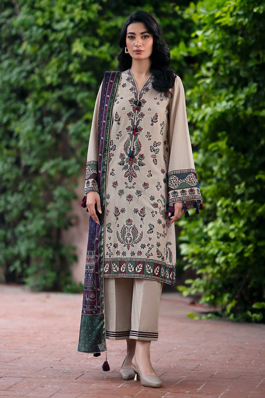 Jazmin | Winter Edition 24 | KHADDAR UW-0059 - Designer Dress with Intricate embroidery and embellishments. Shop elegent wedding dress at Maria Faisal.