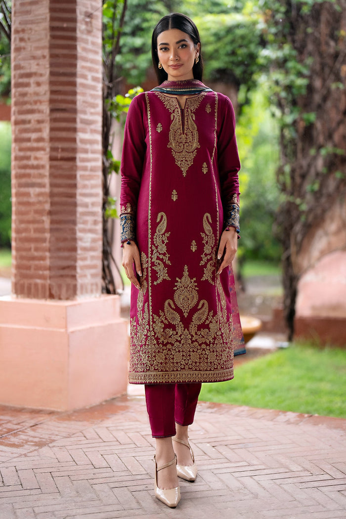 Jazmin | Winter Edition 24 | KHADDAR UW-0069 - Designer Dress with Intricate embroidery and embellishments. Shop elegent wedding dress at Maria Faisal.