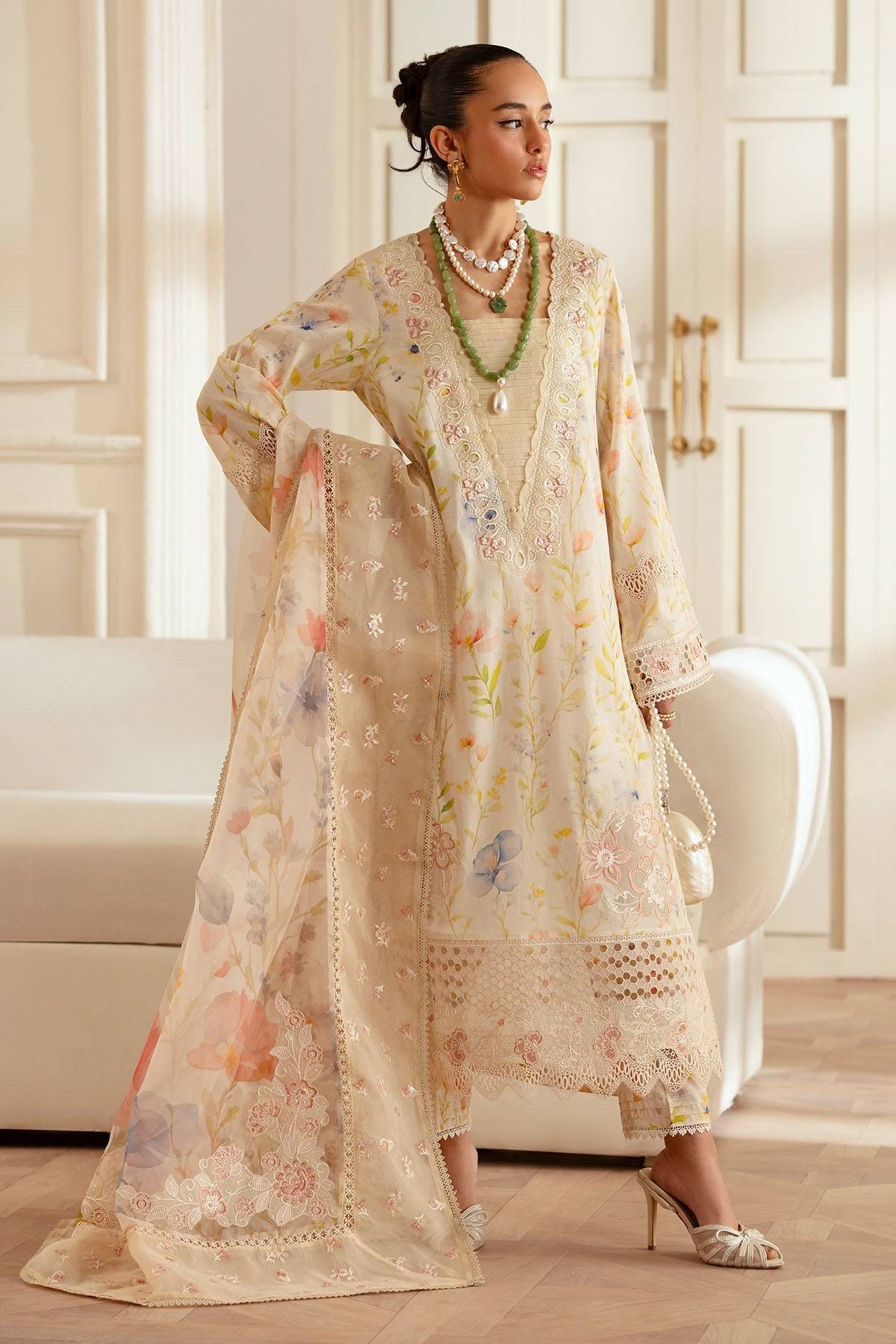 Nureh | Feya Eid Lawn | FE-02 by Maria Faisal - Registered Vendor of : Nureh - type : Ladies Clothes - 100% original wedding dresses