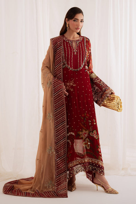Nureh | Omara Formals | NEL-92 - Formal Dress - available at Maria Faisal in UK and USA.