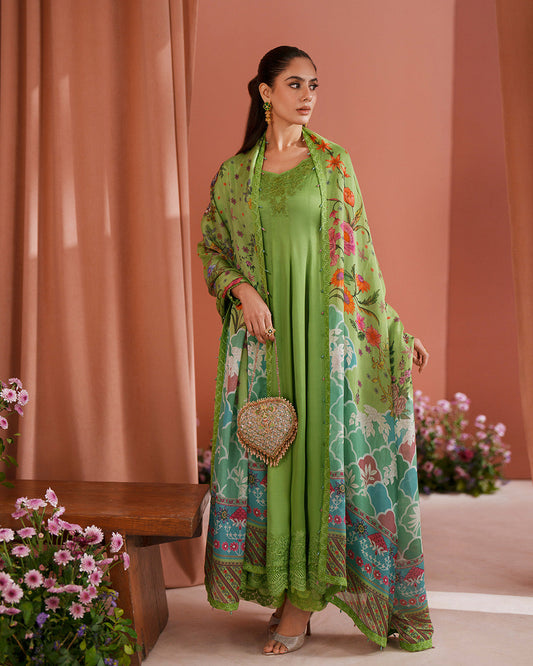Faiza Saqlain | Roim Silk Edit | Gomana - Luxury Dress - available at Maria Faisal in UK and USA.