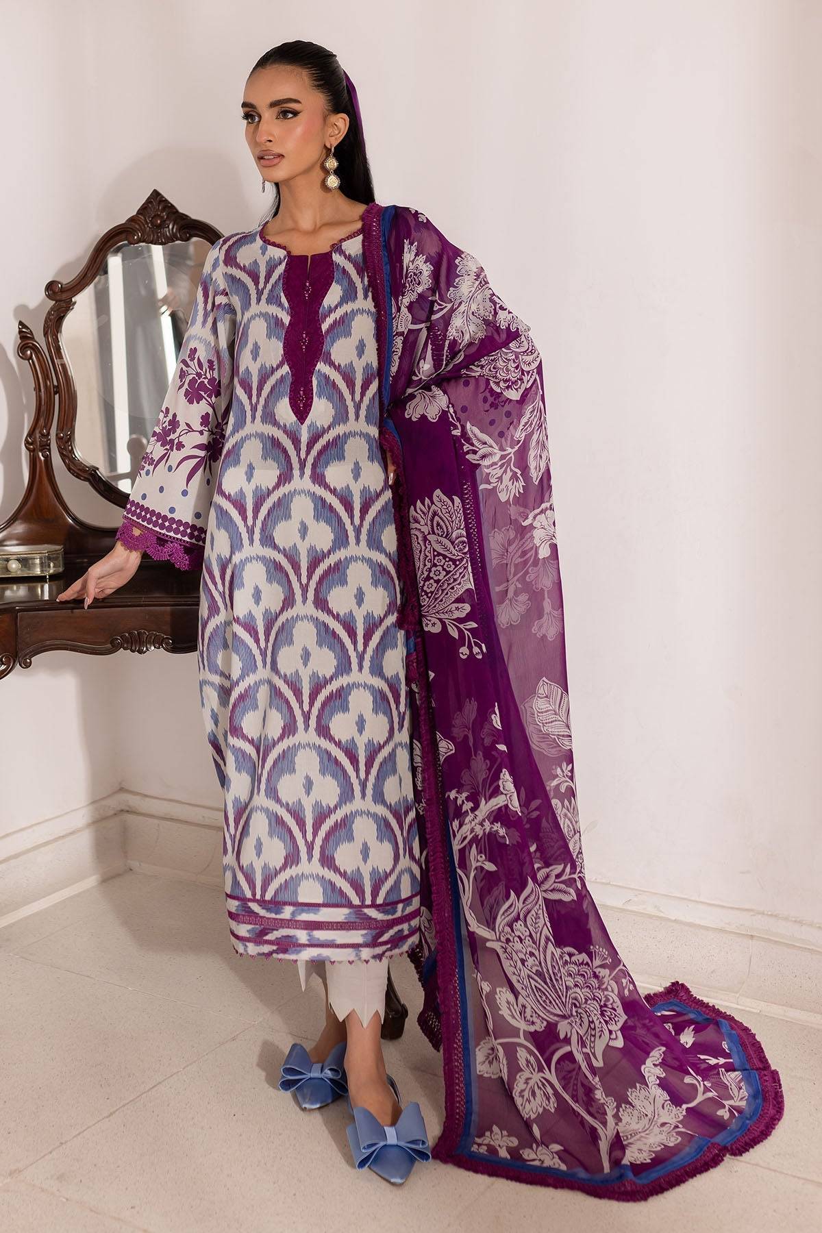 Nureh | Printed Lawn 25 | SP-147 by Maria Faisal - Registered Vendor of : Nureh - type : Ladies Clothes - 100% original wedding dresses