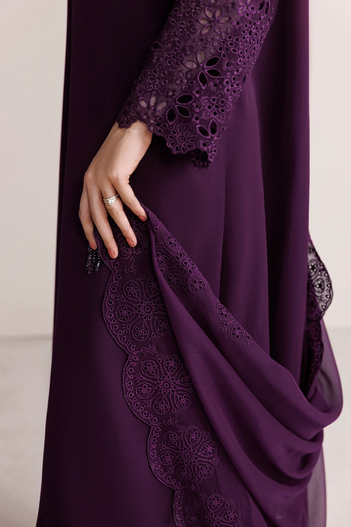 Farasha | Chiffon Essentials 26 | Berry Garden - Formal Dress - available at Maria Faisal in UK and USA.