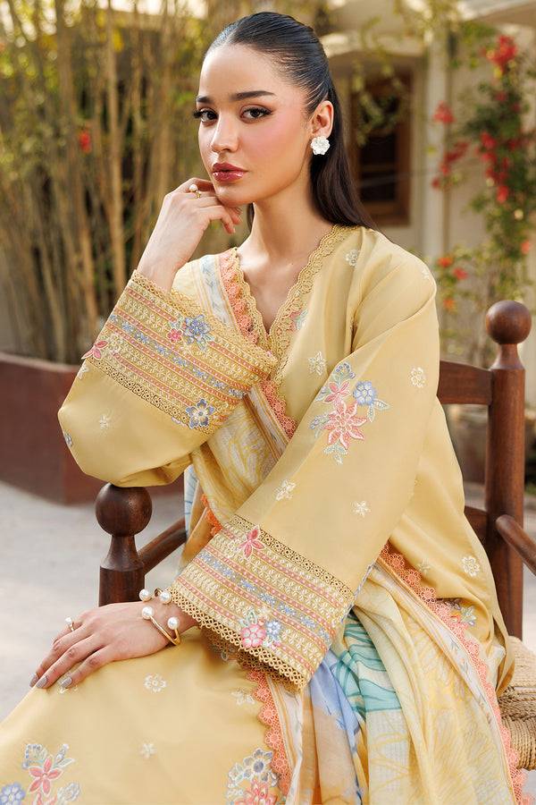 Farasha | Summer Weaves Embroidered Lawn | Sunlit Mellow by Maria Faisal - Registered Vendor of : Farasha - type : Ladies Clothes - 100% original wedding dresses