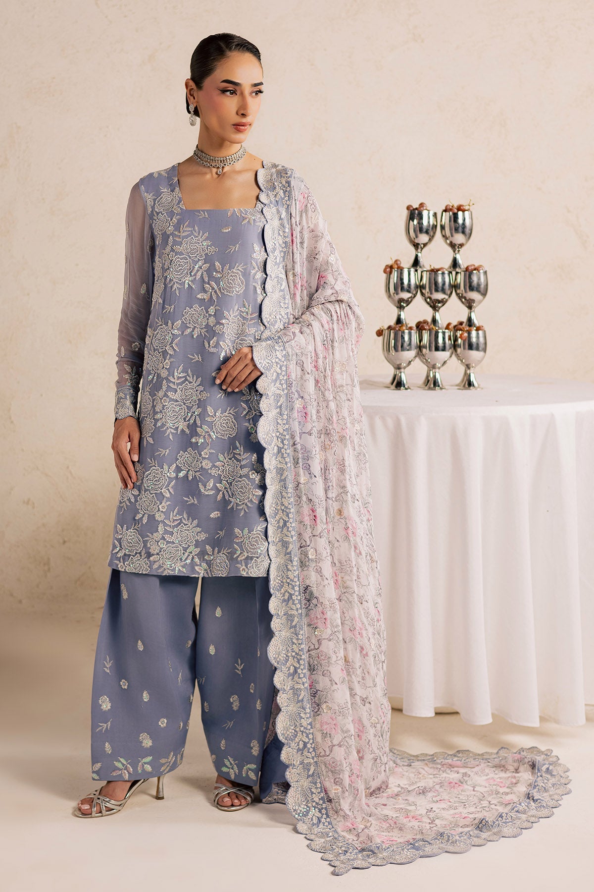 Nureh | Fancy Formal 26 | NP-813 - Formal Dress - available at Maria Faisal in UK and USA.