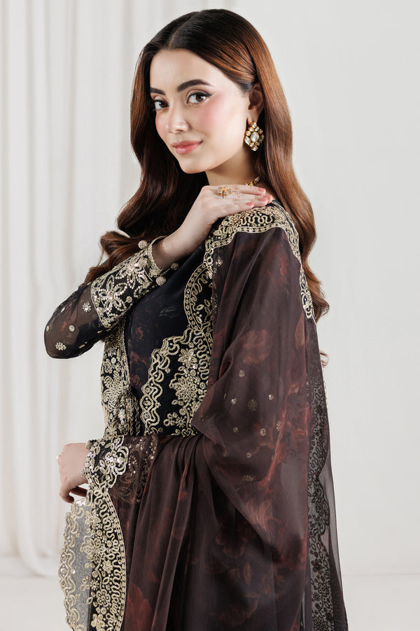 Farasha | Formals 26 | Raven Noir - Formal Dress - available at Maria Faisal in UK and USA.