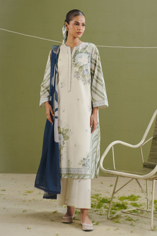 Zara Shahjahan | Coco Prints 26 | Zeya-1B - Casual Dress - available at Maria Faisal in UK and USA.