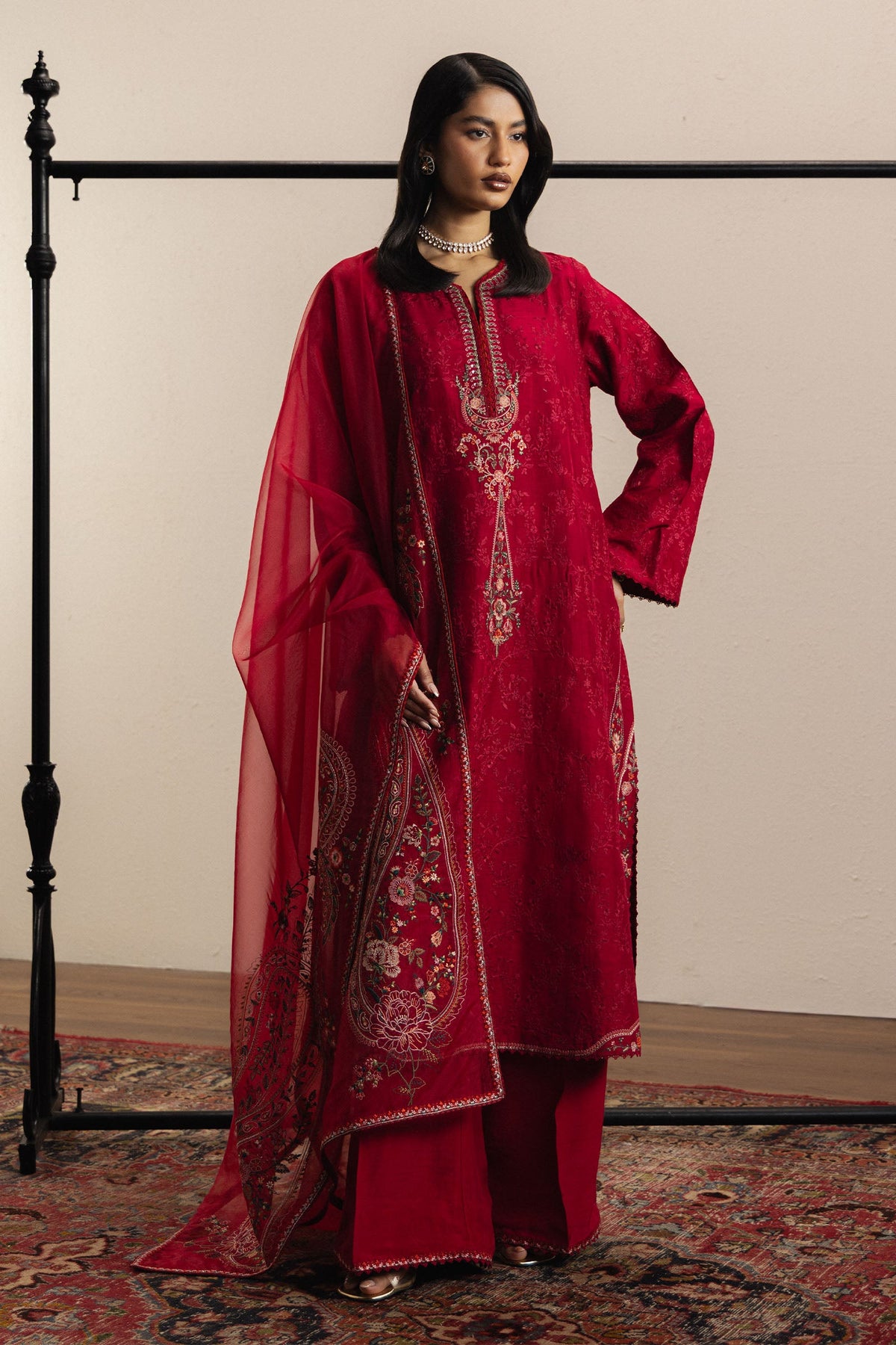 ZaraShahJahan | SS26 | Aarzina - Festive Dress - available at Maria Faisal in UK and USA